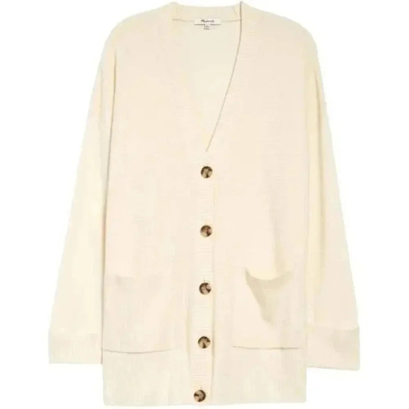 Madewell Sweaters - Madewell Asherton button front wool alpaca blend waffle knit cardigan sweater S